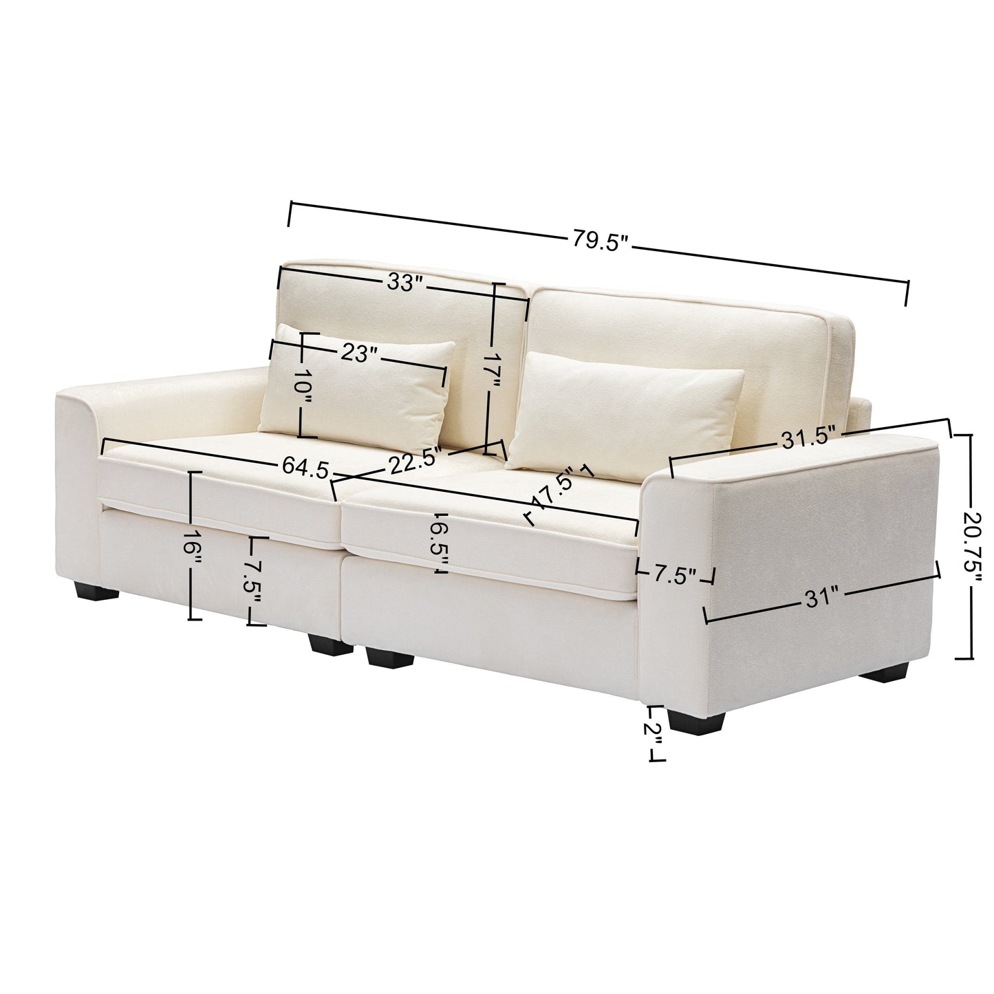 Divano a due posti imbottito Montague Cozy Duo di Christopher Knight Home