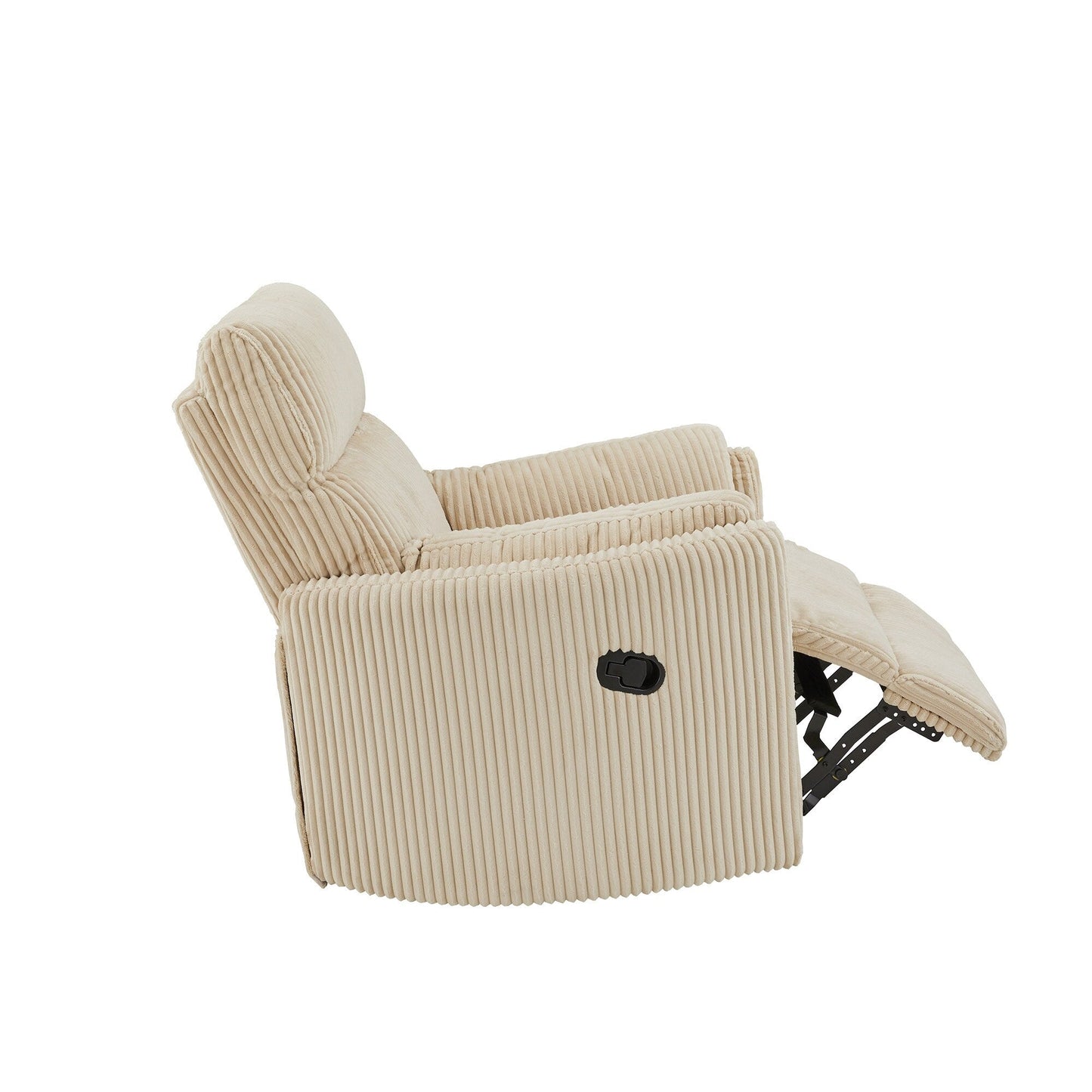 Poltrona reclinabile girevole manuale in velluto a coste Montclair Plush di iNSPIRE Q Classic