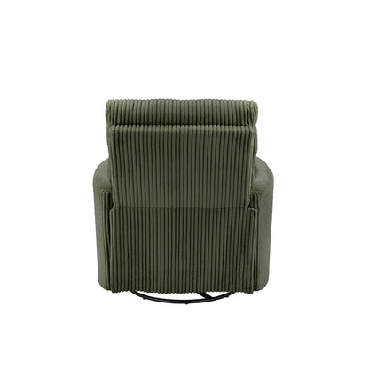 Poltrona reclinabile girevole manuale in velluto a coste Montclair Plush di iNSPIRE Q Classic