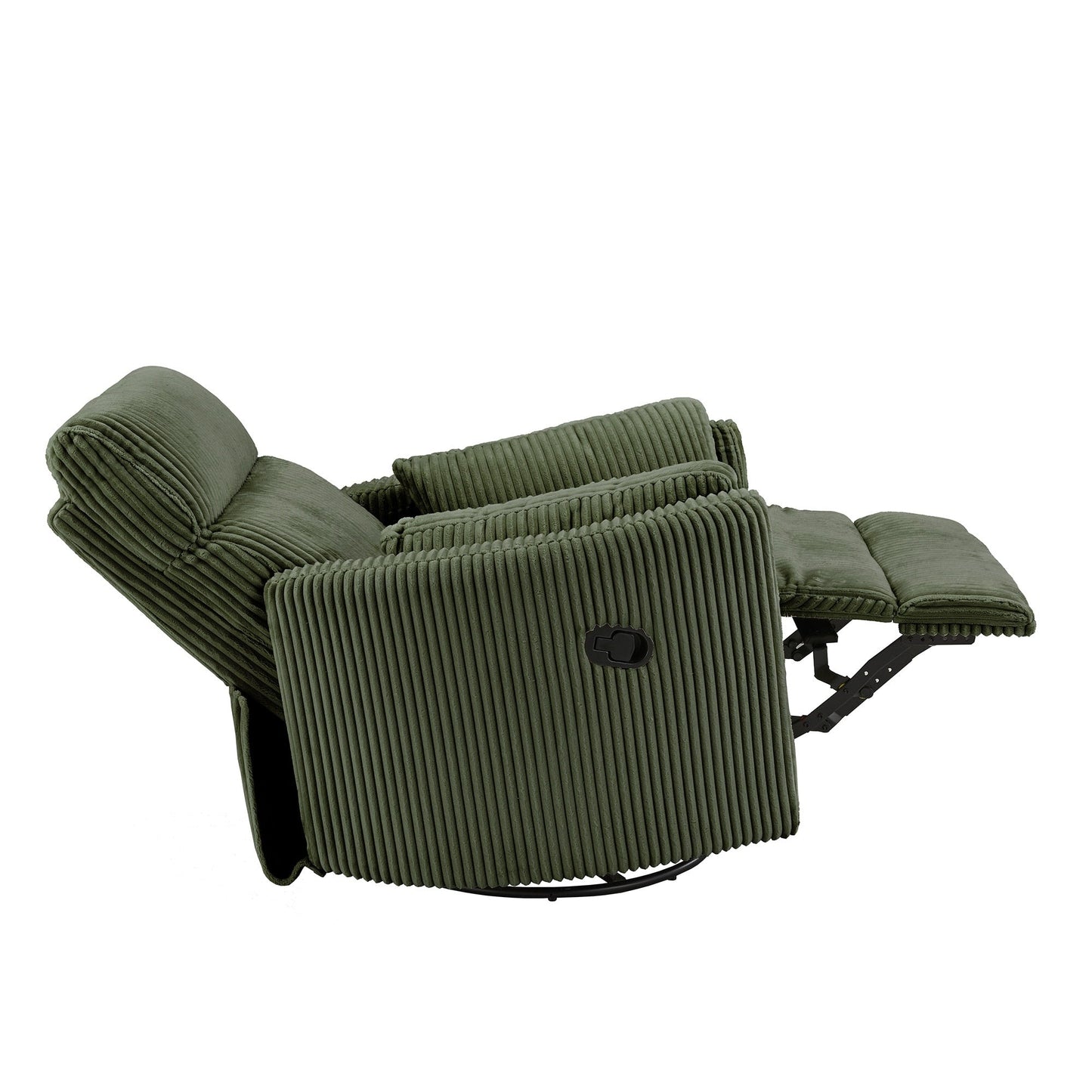 Poltrona reclinabile girevole manuale in velluto a coste Montclair Plush di iNSPIRE Q Classic