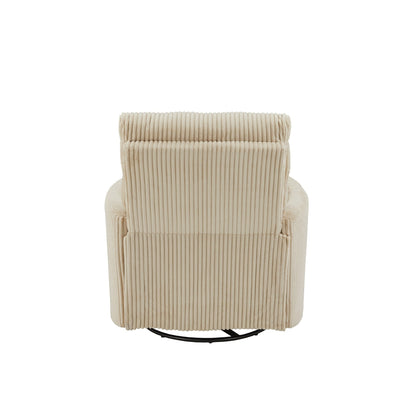 Poltrona reclinabile girevole manuale in velluto a coste Montclair Plush di iNSPIRE Q Classic