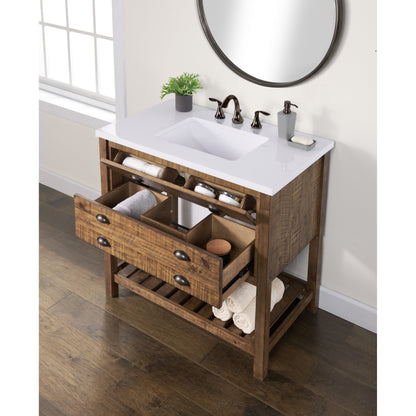 Mobile bagno singolo Monterey 37 Farmhouse con piano