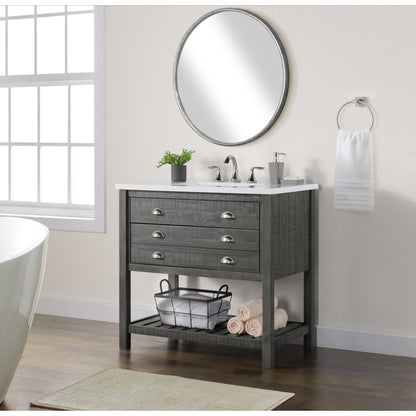 Mobile bagno singolo Monterey 37 Farmhouse con piano