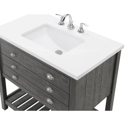 Mobile bagno singolo Monterey 37 Farmhouse con piano