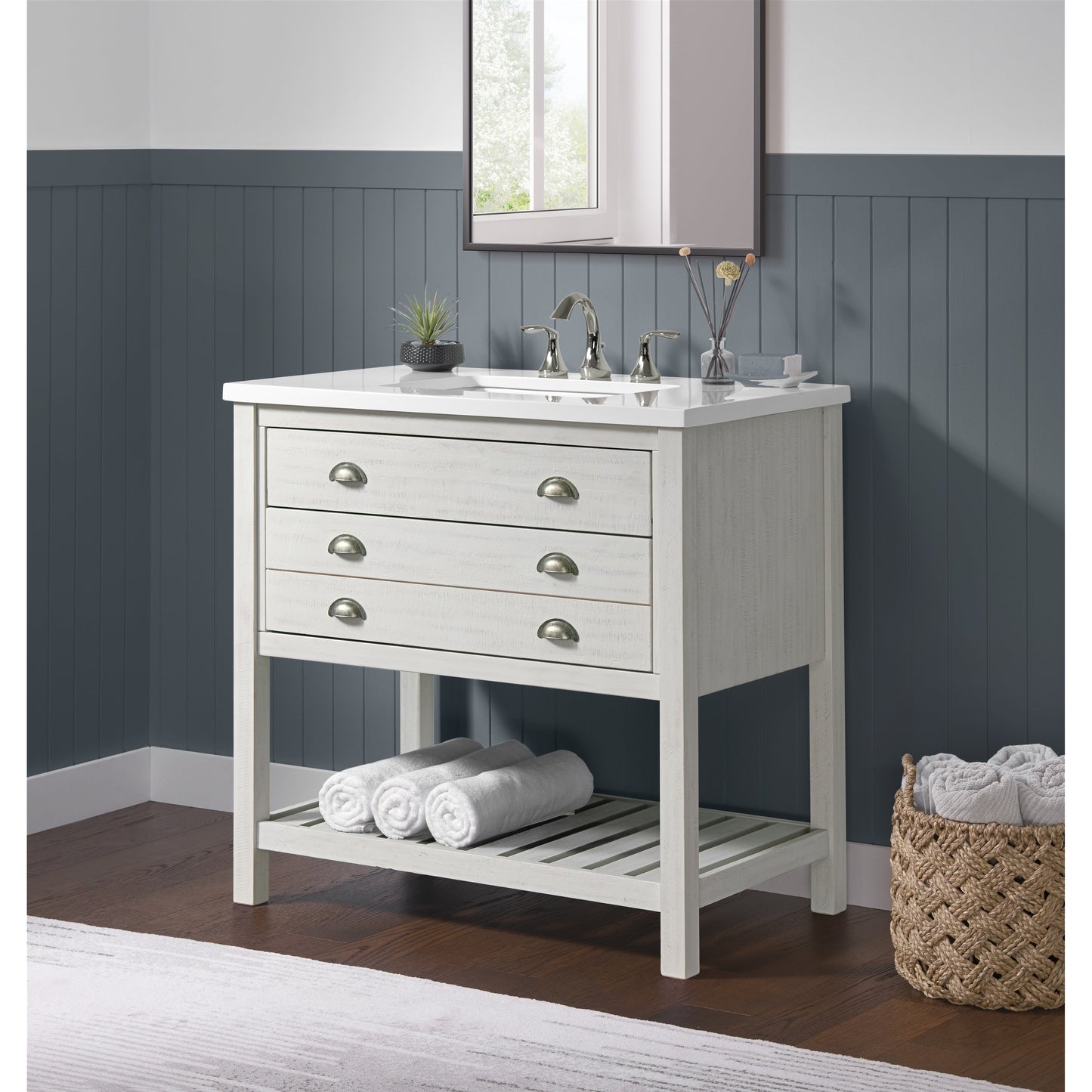 Mobile bagno singolo Monterey 37 Farmhouse con piano