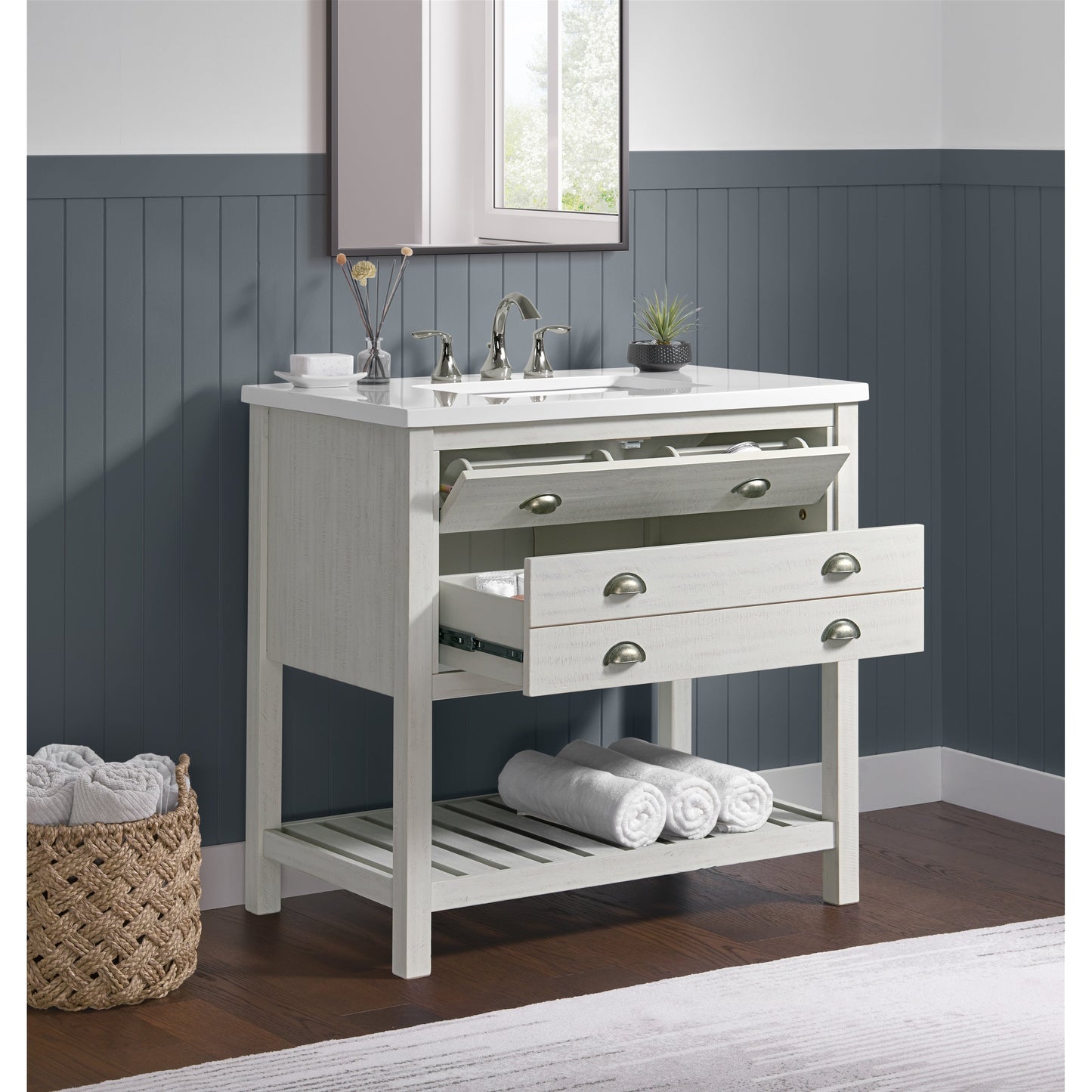 Mobile bagno singolo Monterey 37 Farmhouse con piano