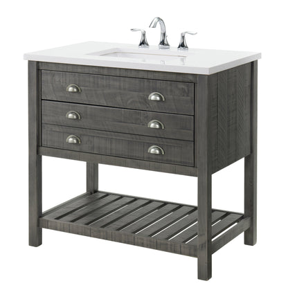 Mobile bagno singolo Monterey 37 Farmhouse con piano