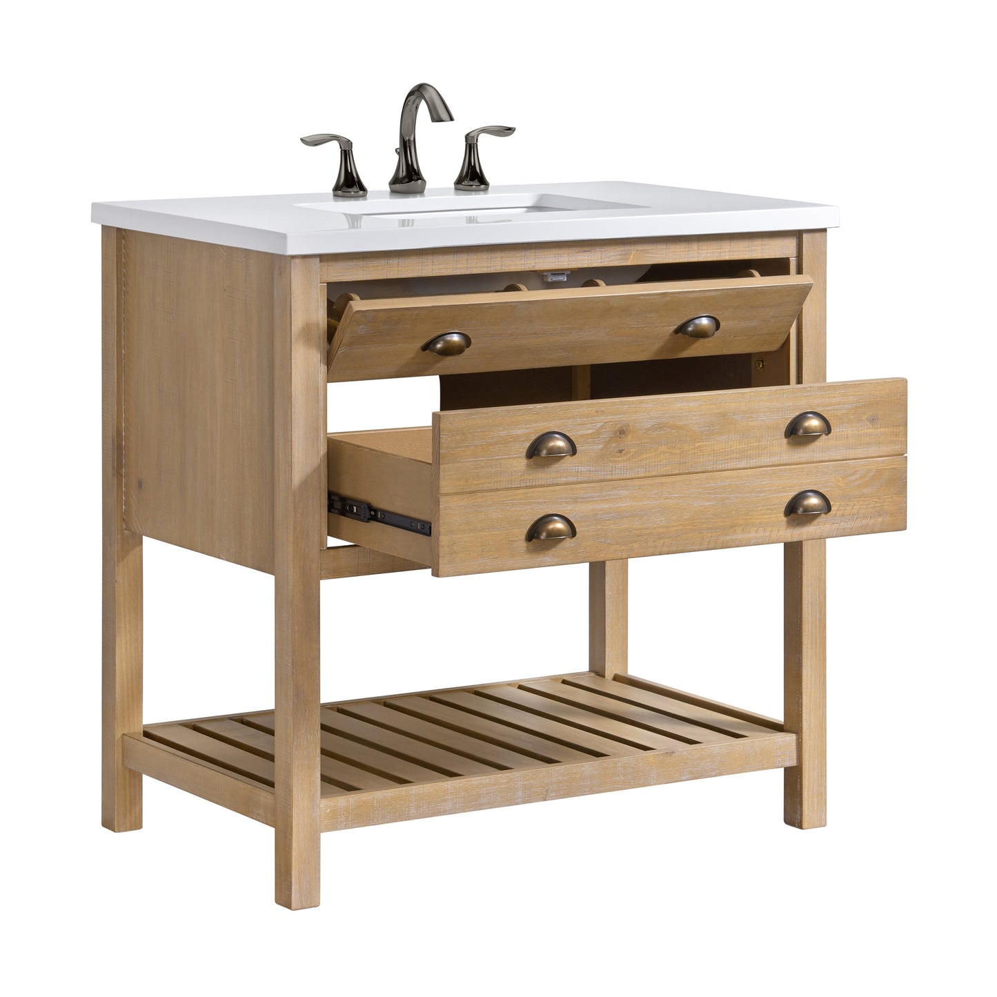 Mobile bagno singolo Monterey 37 Farmhouse con piano