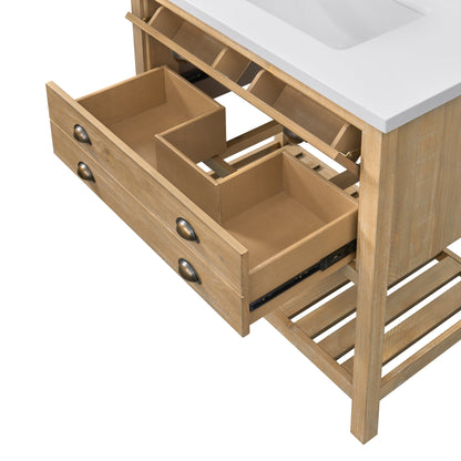 Mobile bagno singolo Monterey 37 Farmhouse con piano