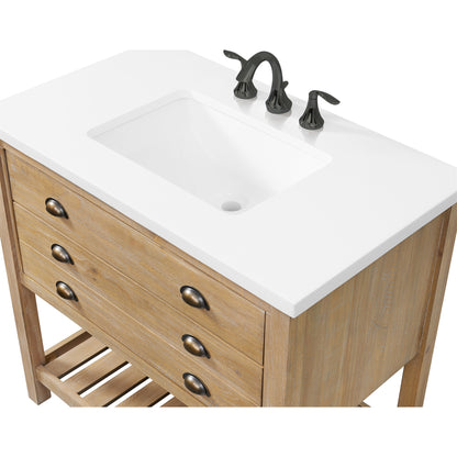 Mobile bagno singolo Monterey 37 Farmhouse con piano