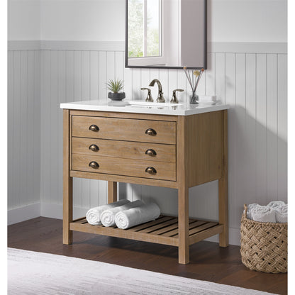 Mobile bagno singolo Monterey 37 Farmhouse con piano