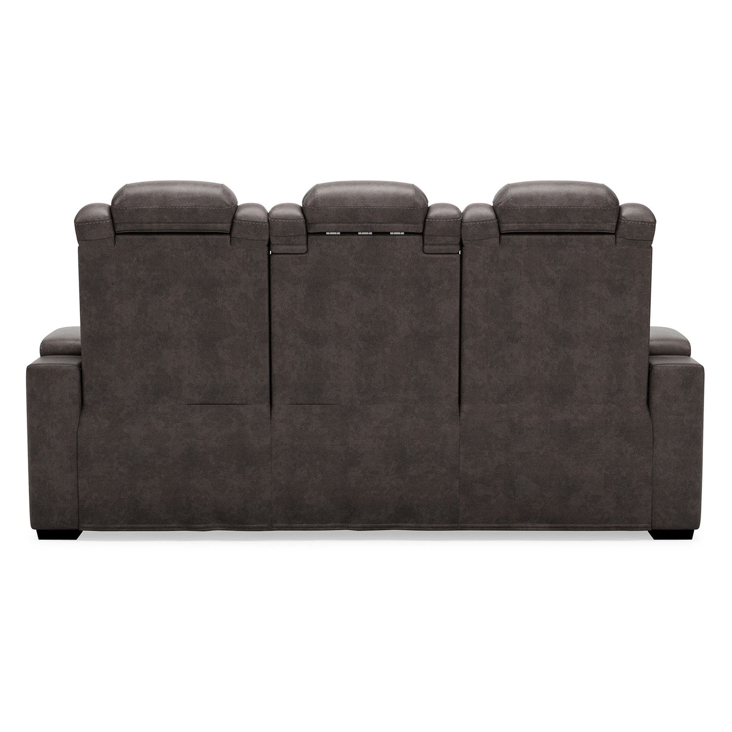 Divano reclinabile elettrico Montt, porta USB, similpelle grigio opaco, 82 pollici