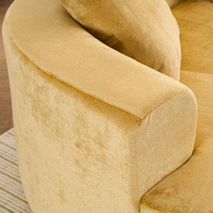 Divano a forma di luna, divano letto moderno con seduta profonda, divano con compressione in spugna non assemblabile