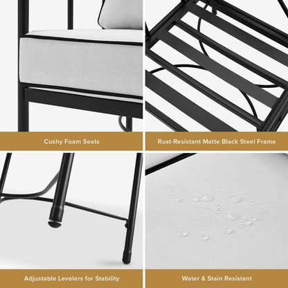 Mobili da giardino Mopio Odelia, set da conversazione componibile per esterni