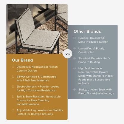 Mobili da giardino Mopio Odelia, set da conversazione componibile per esterni