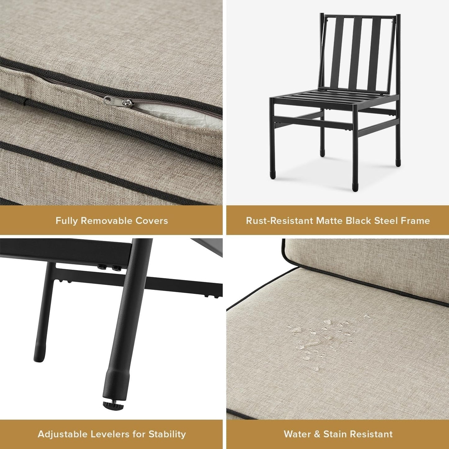 Mobili da giardino Mopio Odelia, set da conversazione componibile per esterni