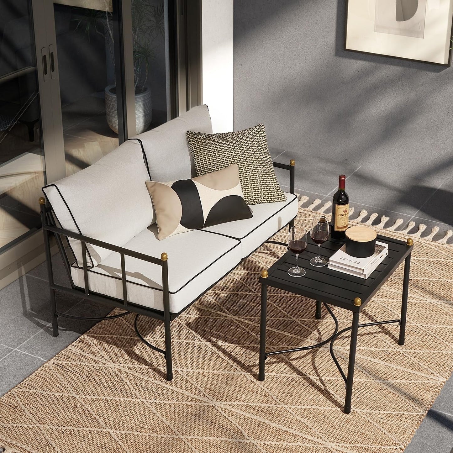 Mobili da giardino Mopio Odelia, set da conversazione componibile per esterni