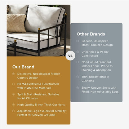 Mobili da giardino Mopio Odelia, set da conversazione componibile per esterni