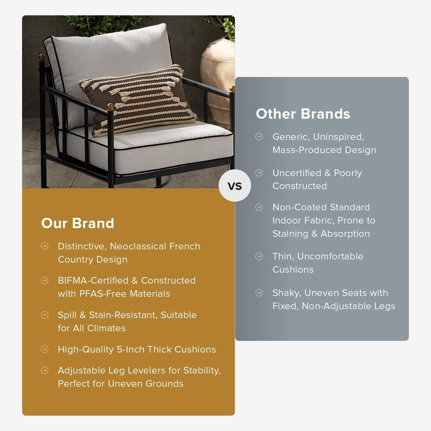 Mobili da giardino Mopio Odelia, set da conversazione componibile per esterni