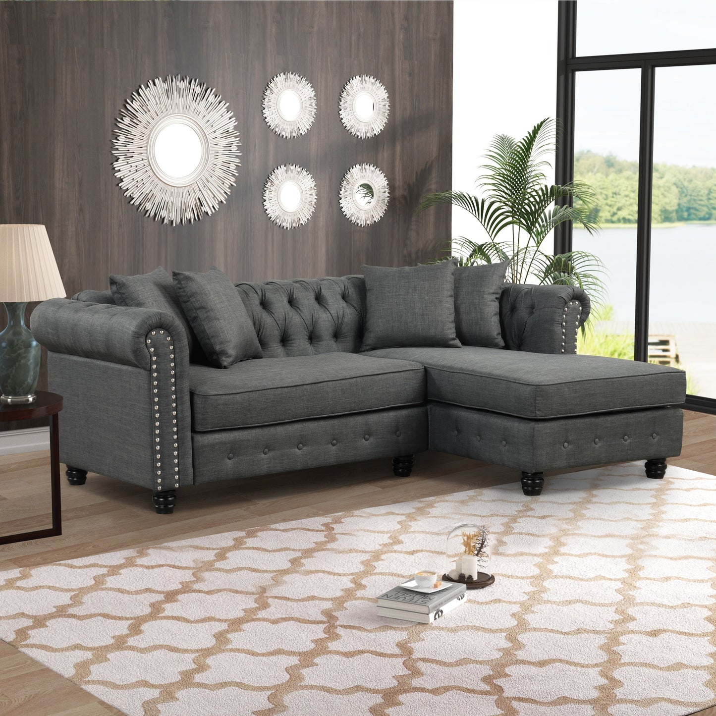 Divano Chesterfield Morden Fort, mobili per soggiorno, divani in lino