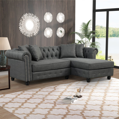 Divano Chesterfield Morden Fort, mobili per soggiorno, divani in lino