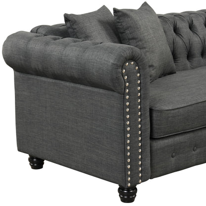 Divano Chesterfield Morden Fort, mobili per soggiorno, divani in lino