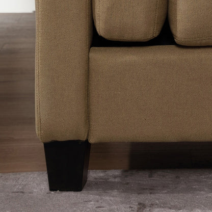 Divano moderno Morden Fort con doppio bracciolo, seduta profonda, cuscini dello schienale imbottiti, tessuto imbottito resistente