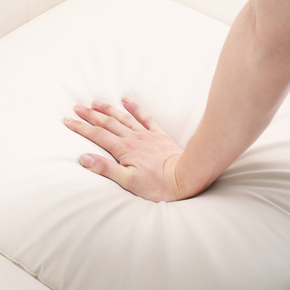 Divano moderno in velluto Morden Fort con bottoni trapuntati, struttura in legno massello e gambe in ferro