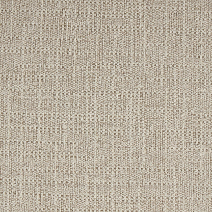 Divano Chesterfield Morden Fort Linen con bottoni trapuntati, borchie e gambe in legno massello per soggiorno