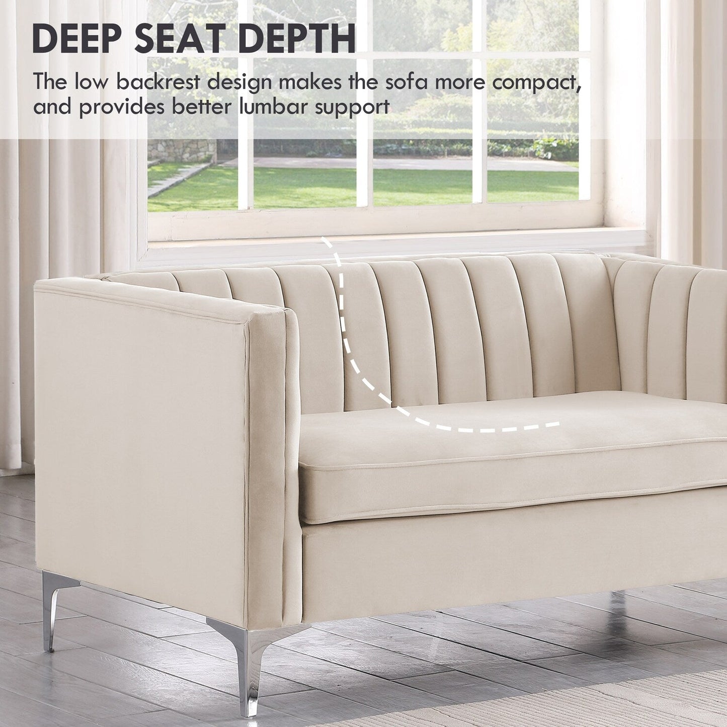 Divano imbottito per soggiorno Morden Fort