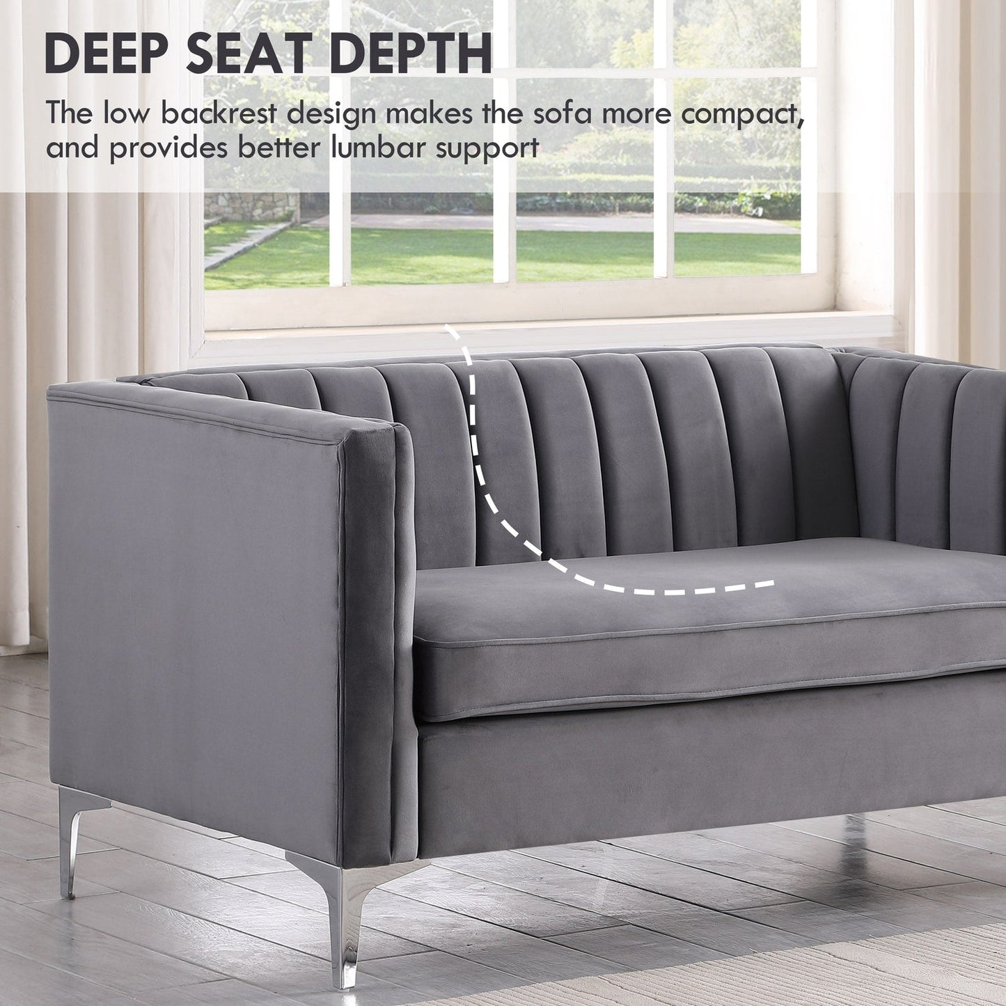 Divano imbottito per soggiorno Morden Fort