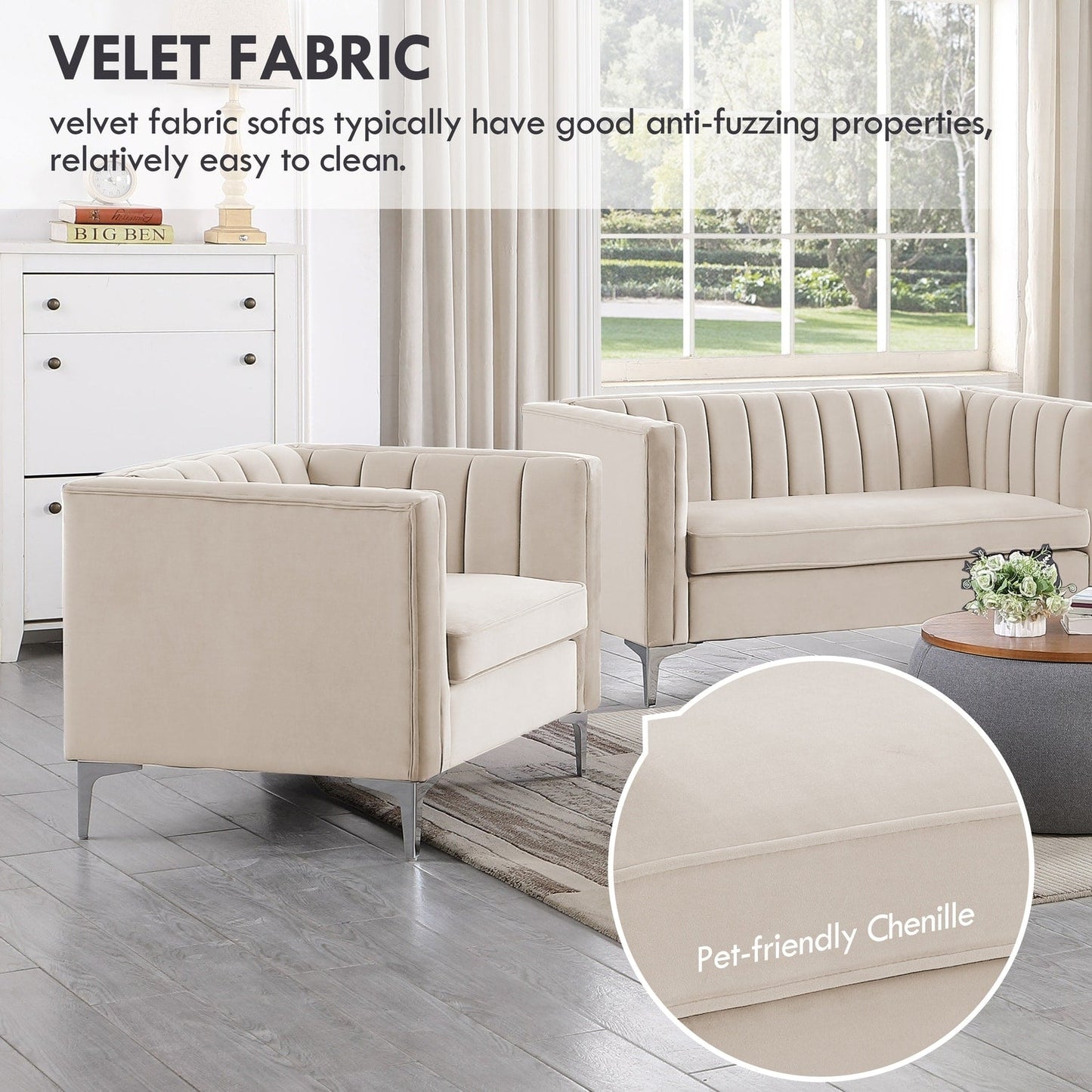 Divano imbottito per soggiorno Morden Fort