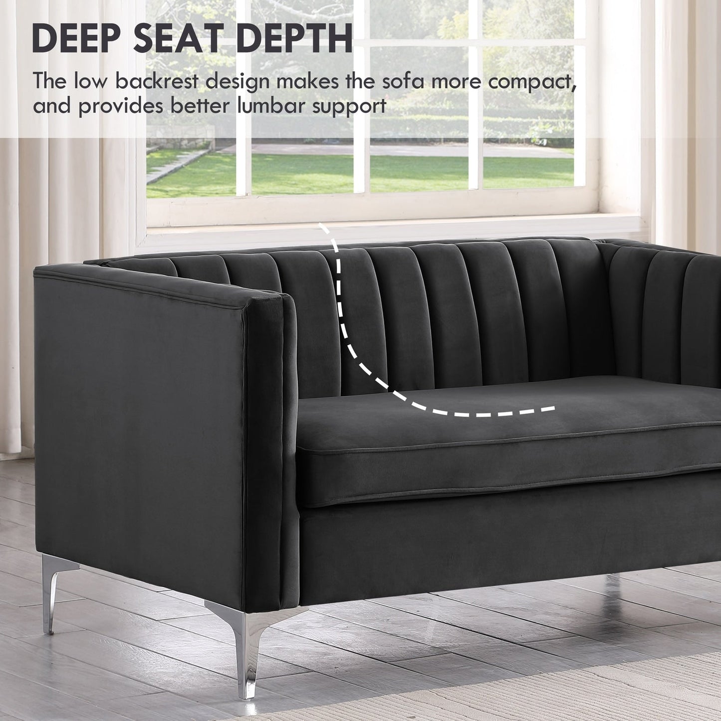 Divano imbottito per soggiorno Morden Fort