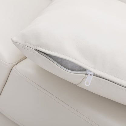 Divano imbottito Morden Fort per soggiorno, divano a tre posti in similpelle