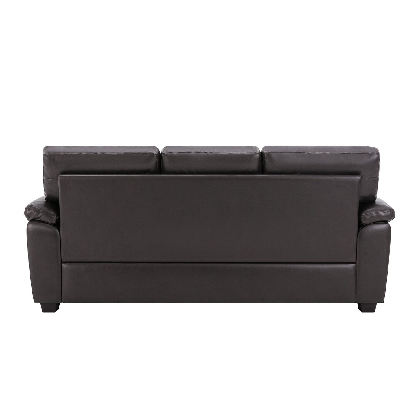 Divano imbottito Morden Fort per soggiorno, divano a tre posti in similpelle