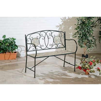 Panca a due posti Islington Sand Mosaic Tile - 22,8x5,1x40,9