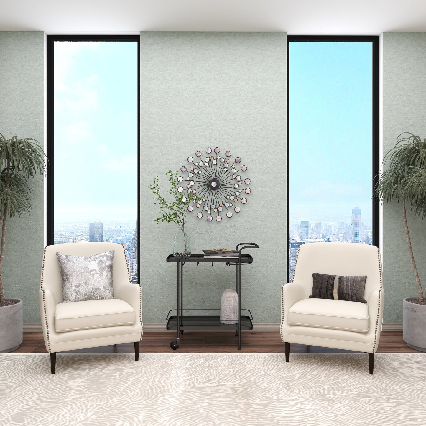 Decorazione da parete in metallo astratto