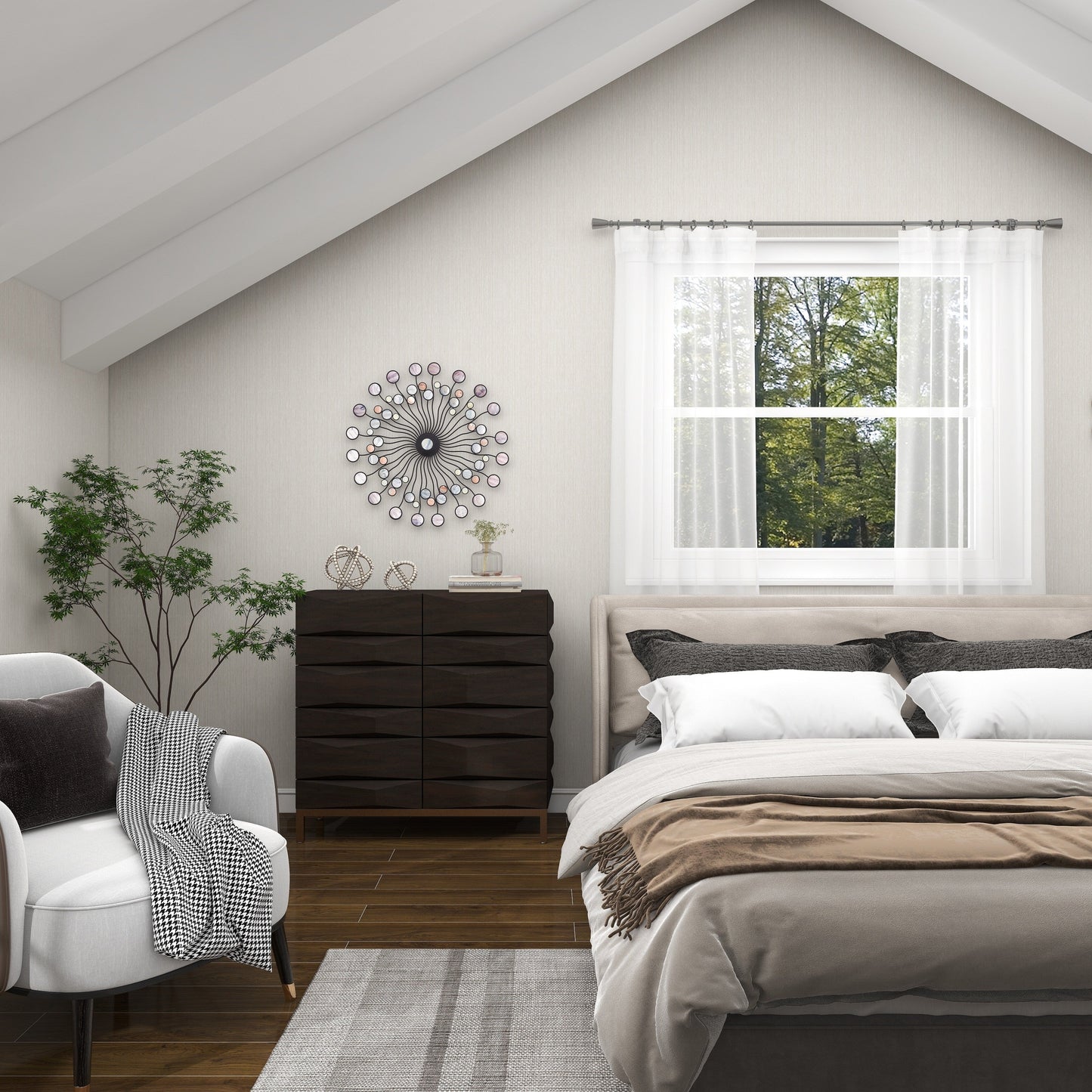 Decorazione da parete in metallo astratto