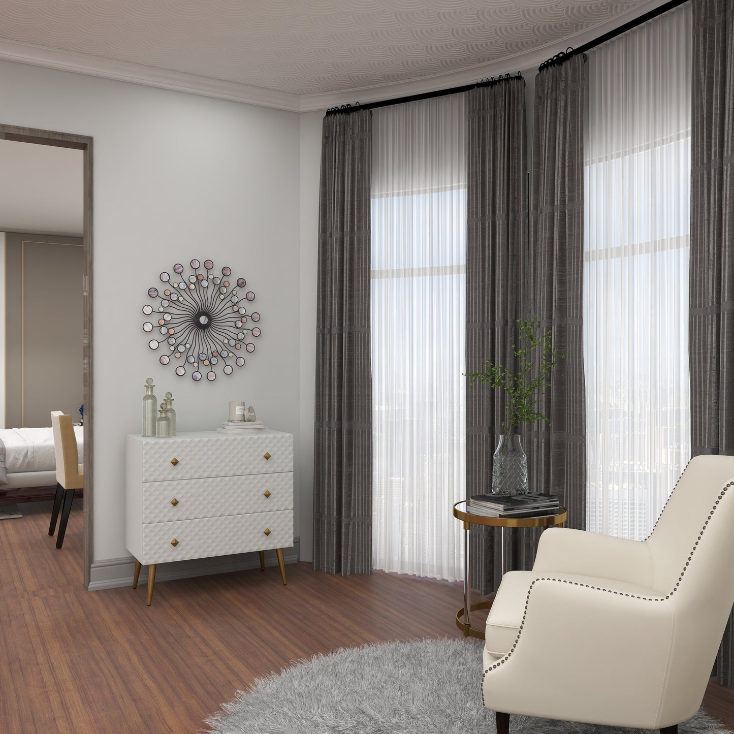 Decorazione da parete in metallo astratto