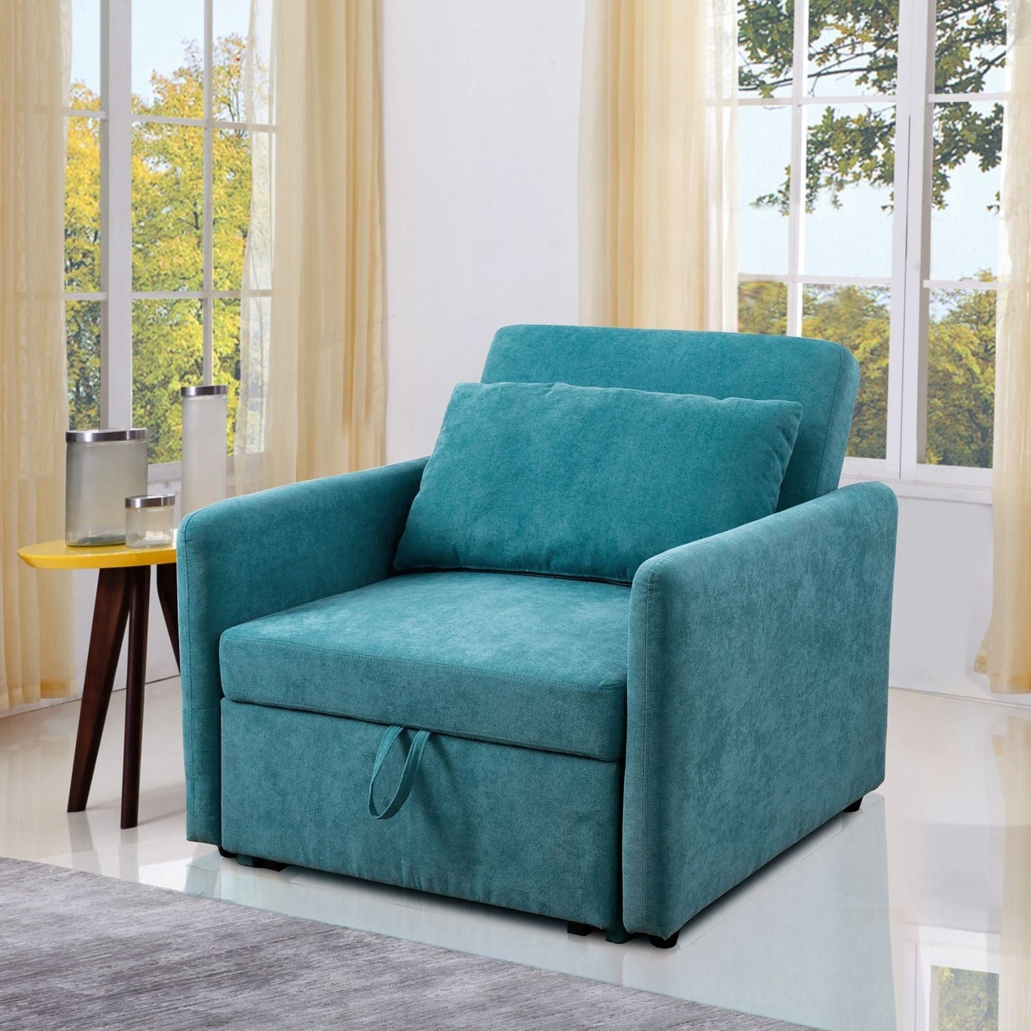 Divano letto pieghevole multifunzione in tessuto