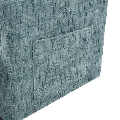 Divano reclinabile multifunzionale per persone pigre, può essere riposto, schienale con supporto per cellulare, sedia singola in ciniglia per il tempo libero