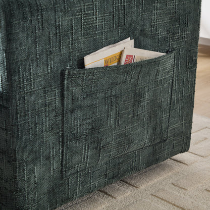 Divano reclinabile multifunzionale per persone pigre, schienale contenitore con supporto per cellulare, poltrona singola in ciniglia per il tempo libero