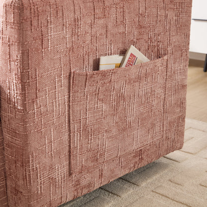 Divano reclinabile multifunzionale per persone pigre, schienale contenitore con supporto per cellulare, poltrona singola in ciniglia per il tempo libero