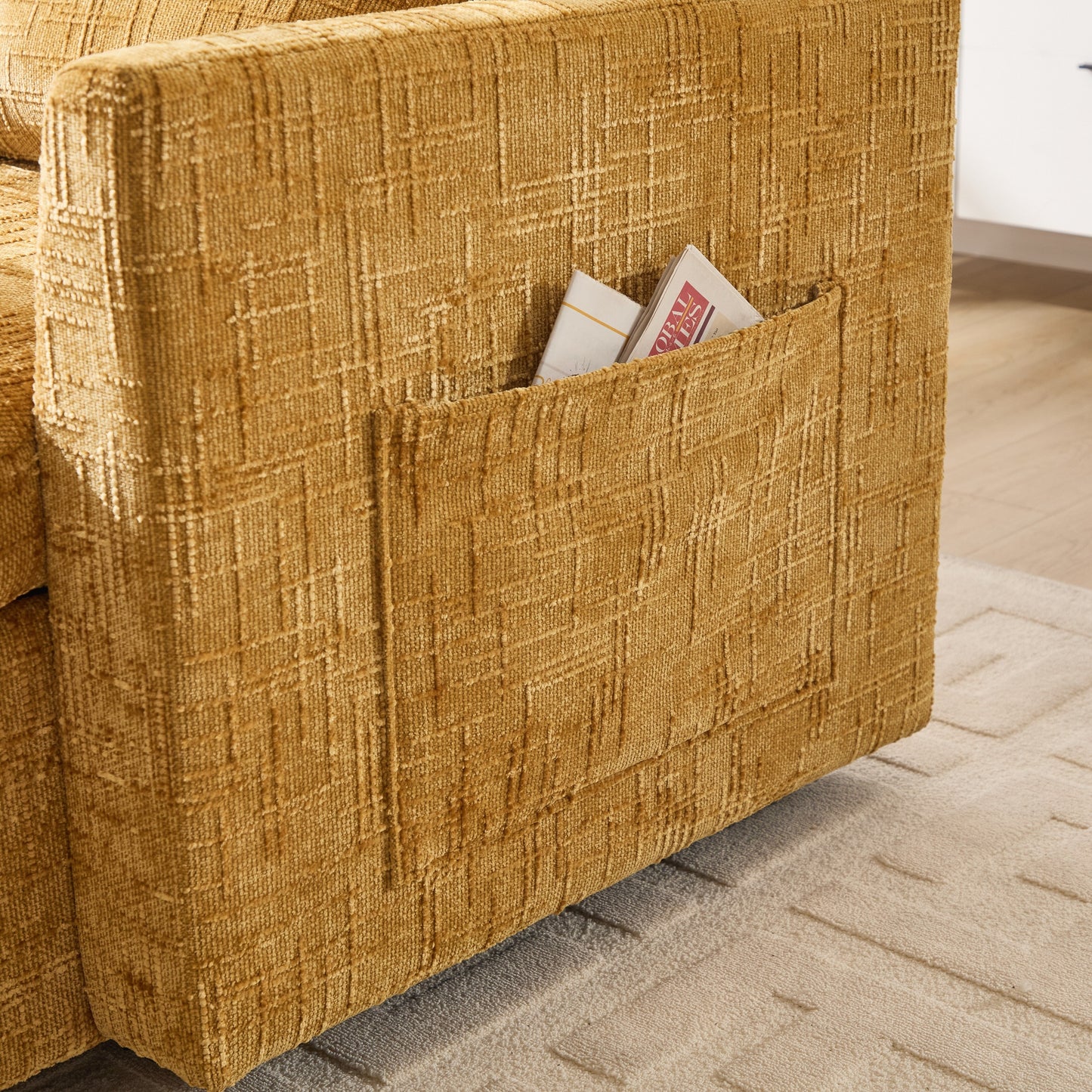 Divano reclinabile multifunzionale per persone pigre, schienale contenitore con supporto per cellulare, poltrona singola in ciniglia per il tempo libero