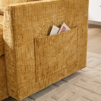 Divano reclinabile multifunzionale per persone pigre, schienale contenitore con supporto per cellulare, poltrona singola in ciniglia per il tempo libero