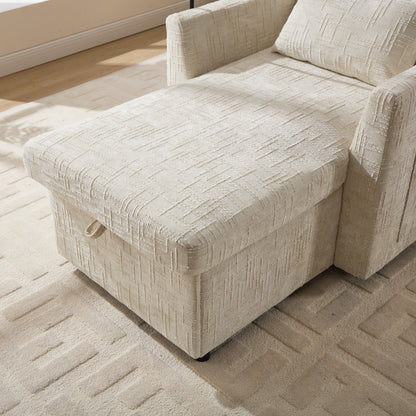 Divano reclinabile multifunzionale per persone pigre, schienale contenitore con supporto per cellulare, poltrona singola in ciniglia per il tempo libero