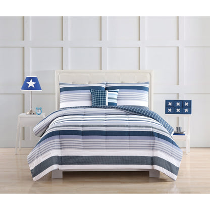 Set copripiumino My World Mason Stripe con cuscino decorativo bonus