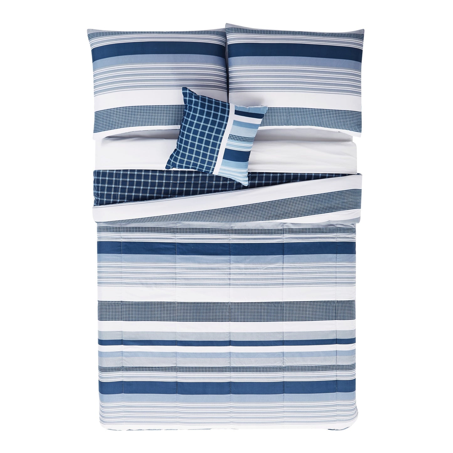 Set copripiumino My World Mason Stripe con cuscino decorativo bonus