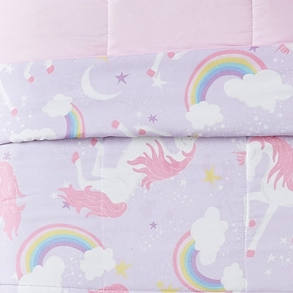Set di piumoni Porch &amp; Den Myrica Unicorn e Rainbow da 4 pezzi