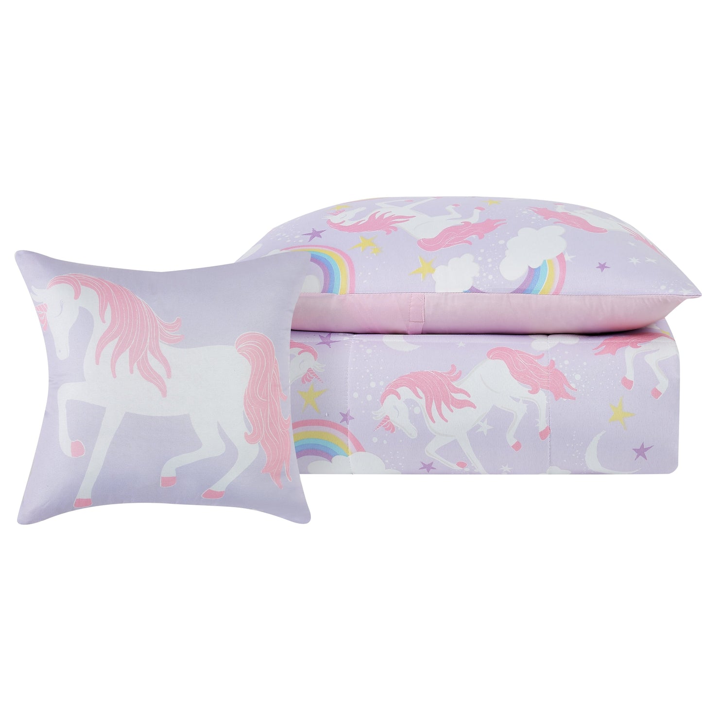Set di piumoni Porch &amp; Den Myrica Unicorn e Rainbow da 4 pezzi